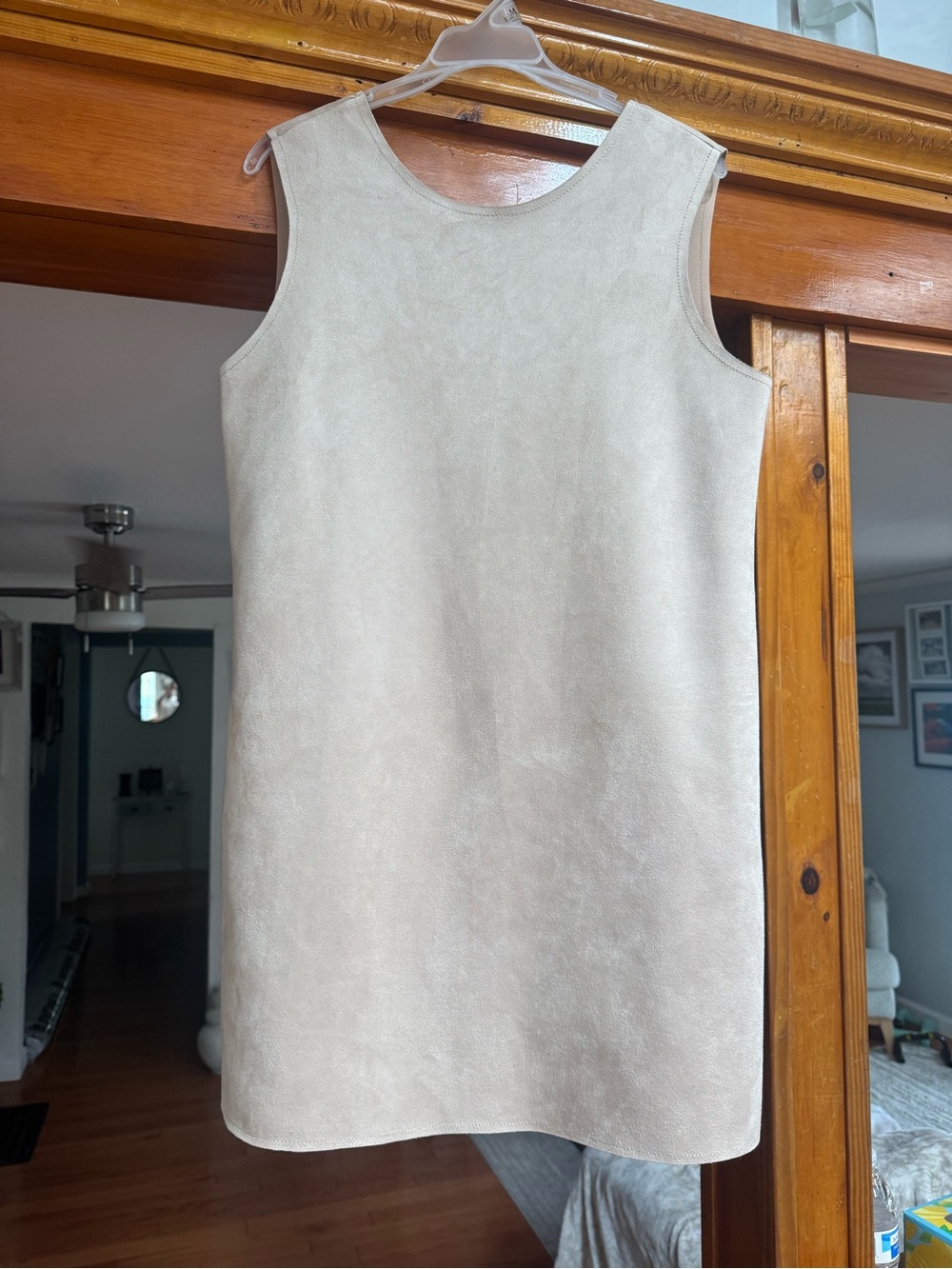 Sleeveless Cream Shift Dress